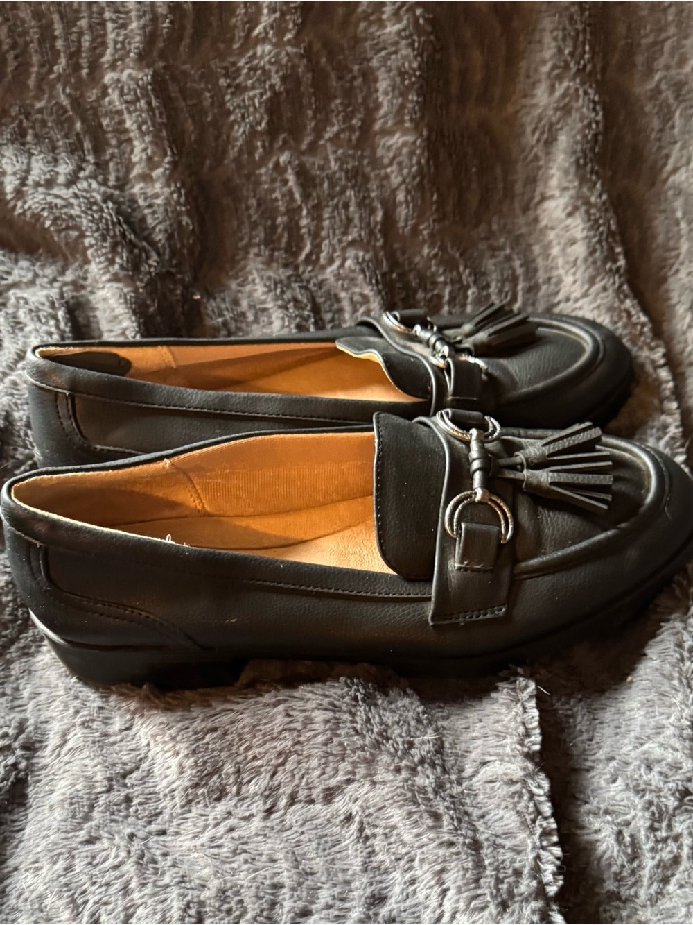 LifeStride Women’s Size 10M Black Tassel Loafers Horsebit Comfort Slip-On Flats